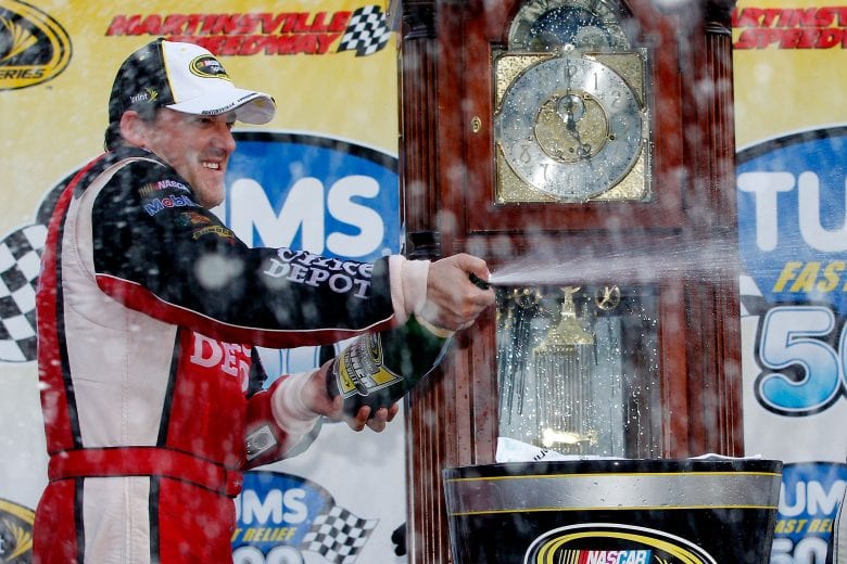 Tony Stewart wins at Martinsville in 2011.