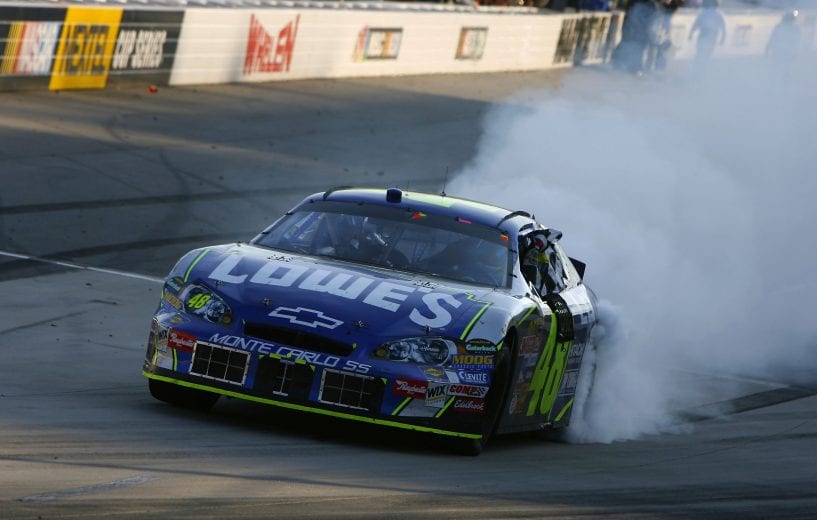 Jimmie Johnson wins at Martinsville in 2006.