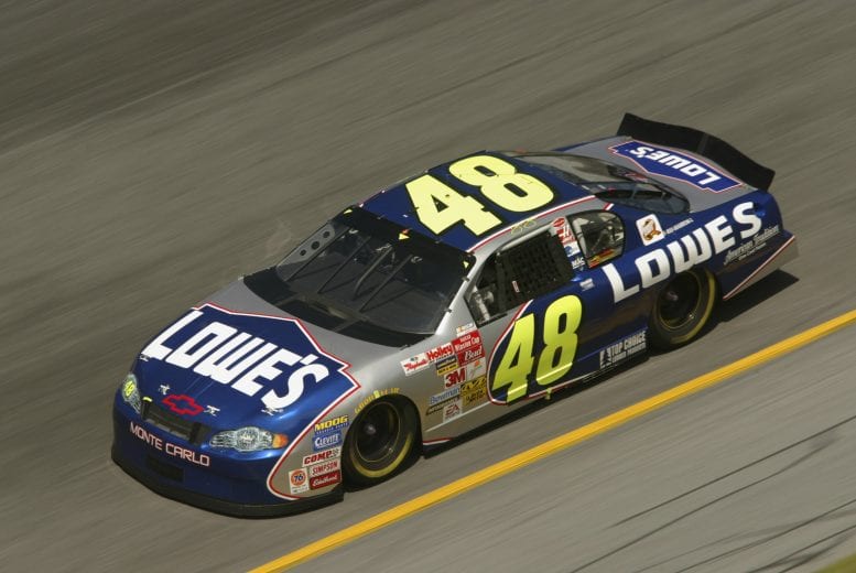 14 FEB 2002:  Jimmie Johnson driving the #48 car during Gatorade Twin 125s qualifying race for the NASCAR Winston Cup Daytona 500 at Daytona International Speedway in Daytona, Florida. DIGITAL IMAGE - Mandatory Credit: Jonathan Ferrey/Getty Images | Getty Images