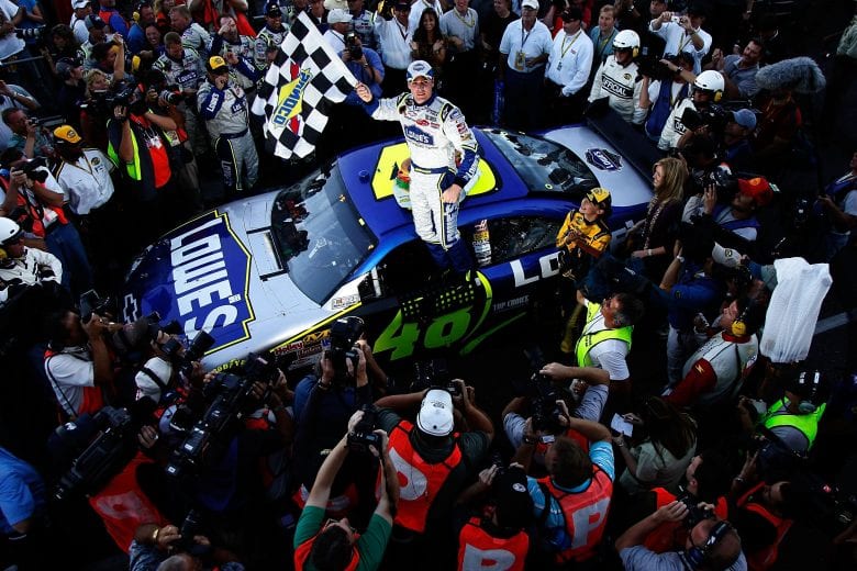 Jimmie Johnson wins at Martinsville in 2007.