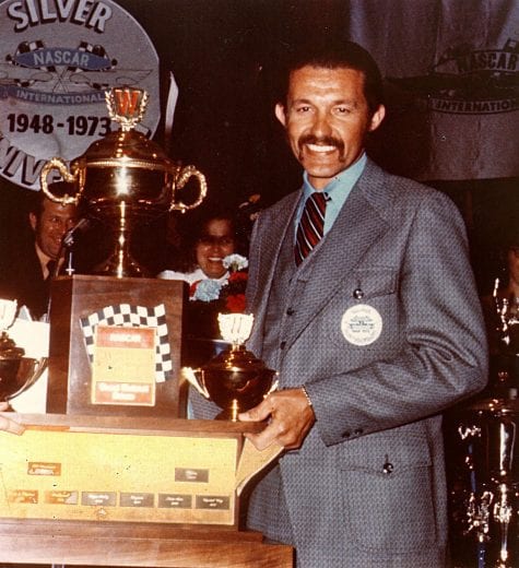 Richard Petty with the championship trophy in 1972.