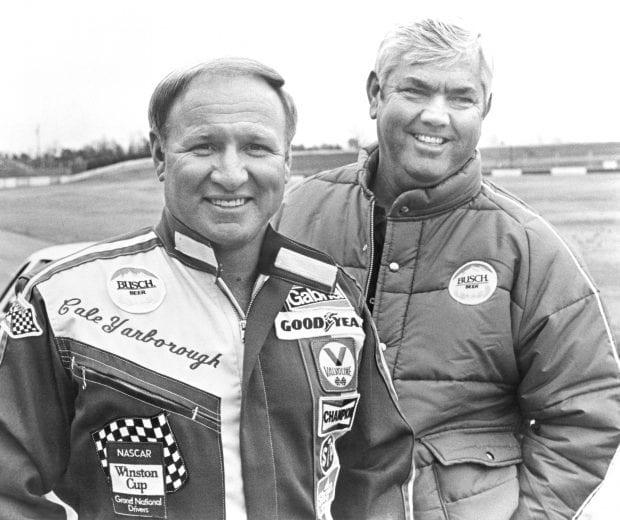 Cale Yarborough and Junior Johnson at Atlanta International Speedway in 1978.