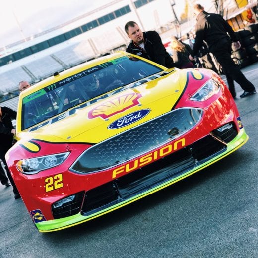 Joey Logano No. 22 Team Penske in the garage