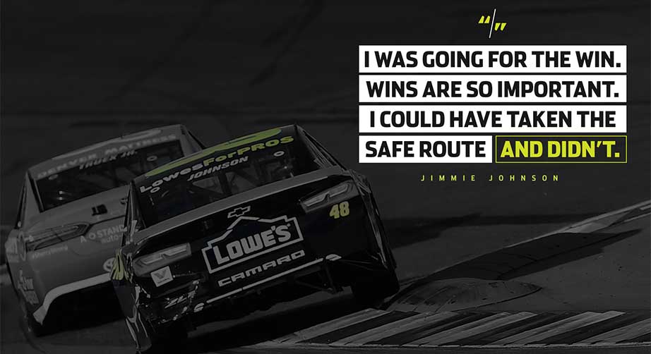 Was Jimmie Johnson's last-lap move the right one? | NASCAR.com