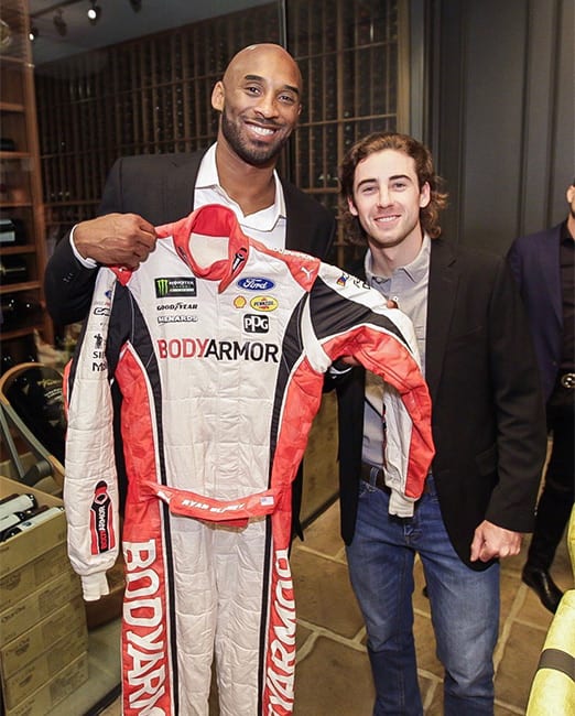 Ryan Blaney poses with Kobe Bryant