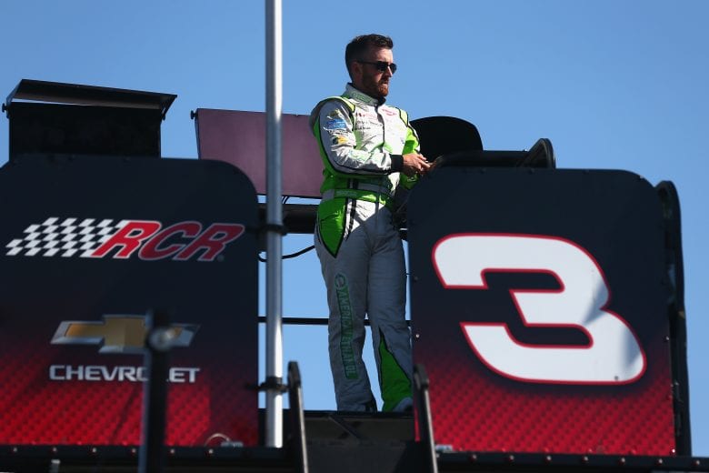 PHOENIX, AZ - NOVEMBER 09: Austin Dillon, driver of the #3 American Ethanol e15 Chevrolet, stands on top of his team hauler during practice for the Monster Energy NASCAR Cup Series Can-Am 500 at ISM Raceway on November 9, 2018 in Phoenix, Arizona. (Photo by Sarah Crabill/Getty Images) | Getty Images