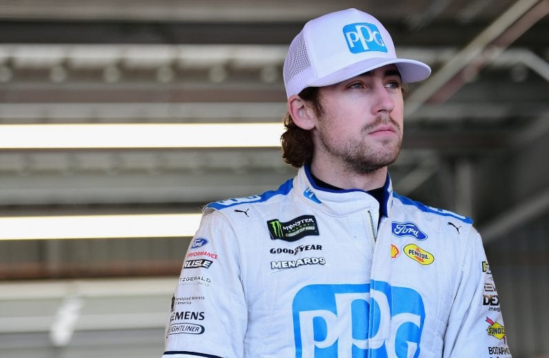PHOENIX, AZ - NOVEMBER 09: Ryan Blaney, driver of the #12 PPG Ford, stands in the garage area during practice for the Monster Energy NASCAR Cup Series Can-Am 500 at ISM Raceway on November 9, 2018 in Phoenix, Arizona. (Photo by Jared C. Tilton/Getty Images) | Getty Images