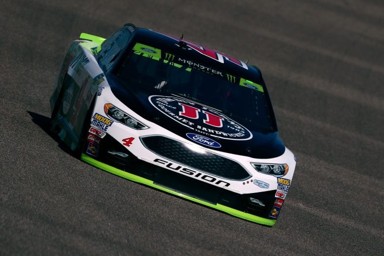 HOMESTEAD, FL - NOVEMBER 17: Kevin Harvick, driver of the #4 Jimmy John's Ford, practices for the Monster Energy NASCAR Cup Series Championship Ford EcoBoost 400 at Homestead-Miami Speedway on November 17, 2017 in Homestead, Florida. (Photo by Sarah Crabill/Getty Images) | Getty Images