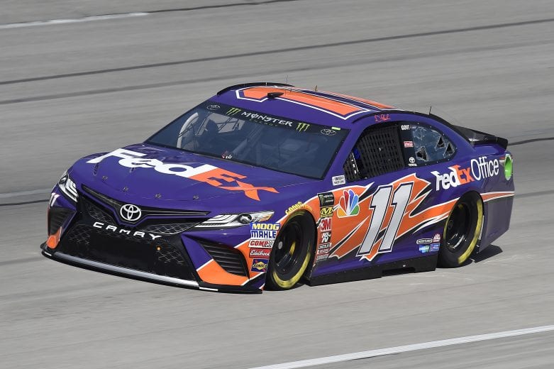 #11: Denny Hamlin, Joe Gibbs Racing, Toyota Camry FedEx Office