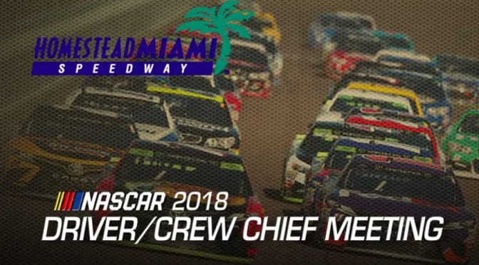 Featured Image for Watch: Driver meeting for Homestead-Miami Speedway