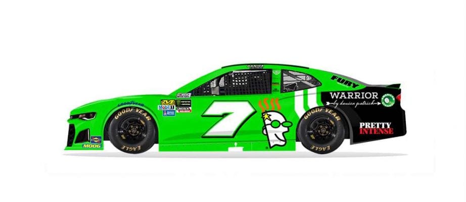 Danica Patrick brought back the green GoDaddy paint scheme for her final Monster Energy NASCAR Cup Series race in the 2018 Daytona 500