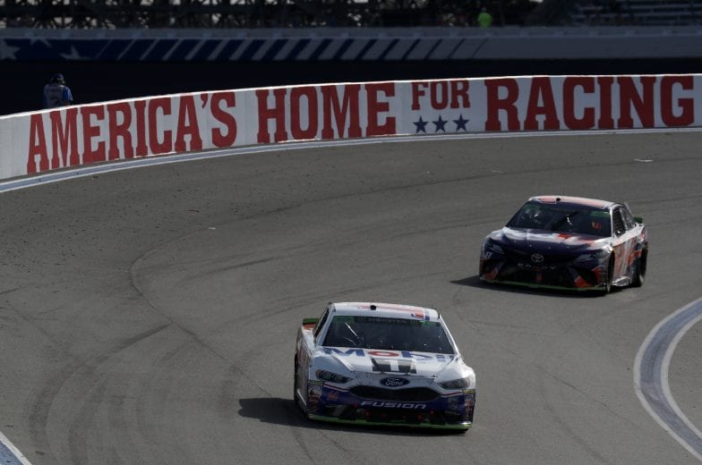 CHARLOTTE, NC - SEPTEMBER 30:  Clint Bowyer, driver of the #14 Mobil 1/Advance Auto Parts Ford, races during the Monster Energy NASCAR Cup Series Bank of America Roval 400 at Charlotte Motor Speedway on September 30, 2018 in Charlotte, North Carolina.  (Photo by Jonathan Ferrey/Getty Images) | Getty Images