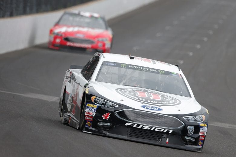 INDIANAPOLIS, IN - SEPTEMBER 10:  Kevin Harvick, driver of the #4 Jimmy John's New 9-Grain Wheat Sub Ford, races during the Monster Energy NASCAR Cup Series Big Machine Vodka 400 at the Brickyard at Indianapolis Motor Speedway on September 10, 2018 in Indianapolis, Indiana.  (Photo by Brian Lawdermilk/Getty Images) | Getty Images