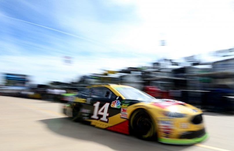 FORT WORTH, TX - NOVEMBER 03: Clint Bowyer, driver of the #14 Rush Truck Centers/Mobil Delvac 1 Ford, drives in the garage area during practice for the Monster Energy NASCAR Cup Series AAA Texas 500 at Texas Motor Speedway on November 3, 2018 in Fort Worth, Texas. (Photo by Brian Lawdermilk/Getty Images) | Getty Images