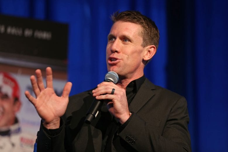 FORT WORTH, TX - NOVEMBER 03: Carl Edwards speakds during the Texas Motorsports Hall of Fame ceremony at Texas Motor Speedway on November 3, 2018 in Fort Worth, Texas. (Photo by Matt Sullivan/Getty Images) | Getty Images