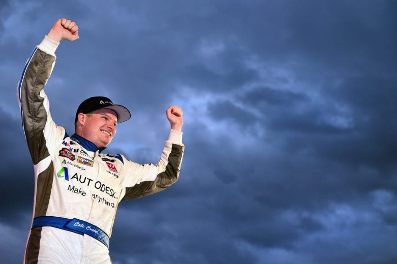 FORT WORTH, TX - NOVEMBER 03: Cole Custer, driver of the #00 Autodesk Ford, celebrates in victory lane after winning the NASCAR Xfinity Series O'Reilly Auto Parts 300 at Texas Motor Speedway on November 3, 2018 in Fort Worth, Texas. (Photo by Jared C. Tilton/Getty Images) | Getty Images