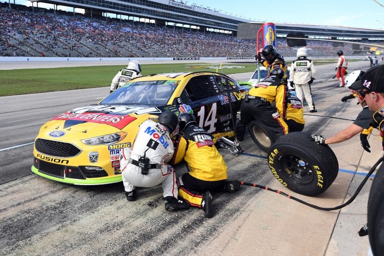 FORT WORTH, TX - NOVEMBER 04: Clint Bowyer, driver of the #14 Rush Truck Centers/Mobil Delvac 1 Ford, pits during the Monster Energy NASCAR Cup Series AAA Texas 500 at Texas Motor Speedway on November 4, 2018 in Fort Worth, Texas. (Photo by Josh Hedges/Getty Images) | Getty Images