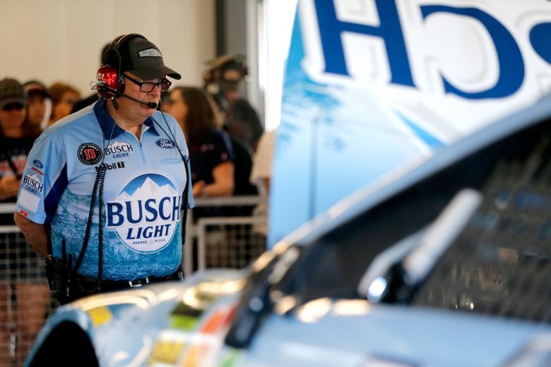 PHOENIX, AZ - NOVEMBER 09:  Tony Gibson, interim crew chief of the #4 Busch Light Ford, looks on during practice for the Monster Energy NASCAR Cup Series Can-Am 500 at ISM Raceway on November 9, 2018 in Phoenix, Arizona. Crew chief Rodney Childers was suspended for the remainder of the season due to a postrace penalty in Texas last week.  (Photo by Jonathan Ferrey/Getty Images) | Getty Images
