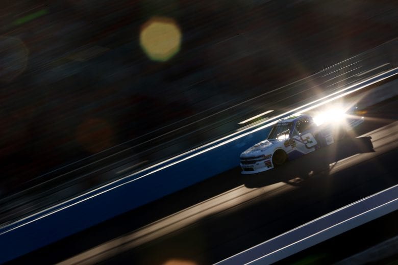 PHOENIX, AZ - NOVEMBER 09:  Jordan Anderson, driver of the #3 Commercial Property Services Chevrolet, qualifies for the NASCAR Camping World Truck Series Lucas Oil 150 at ISM Raceway on November 9, 2018 in Phoenix, Arizona.  (Photo by Sarah Crabill/Getty Images) | Getty Images