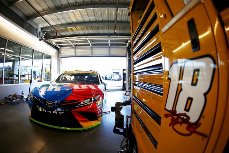 PHOENIX, AZ - NOVEMBER 10:  The #18 M&M's Toyota is seen in the garage before practice for the Monster Energy NASCAR Cup Series Can-Am 500 at ISM Raceway on November 10, 2018 in Phoenix, Arizona.  (Photo by Sarah Crabill/Getty Images) | Getty Images