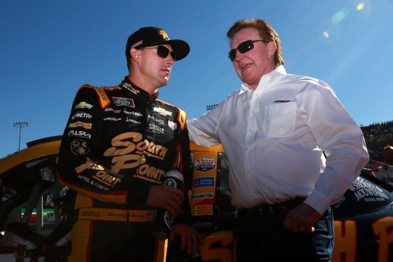 PHOENIX, AZ - NOVEMBER 10:  Daniel Hemric, driver of the #21 South Point Hotel & Casino Chevrolet, stands on the grid with team owner and NASCAR Hall of Famer Richard Childress prior to the NASCAR Xfinity Series Whelen Trusted To Perform 200 at ISM Raceway on November 10, 2018 in Phoenix, Arizona.  (Photo by Sean Gardner/Getty Images) | Getty Images