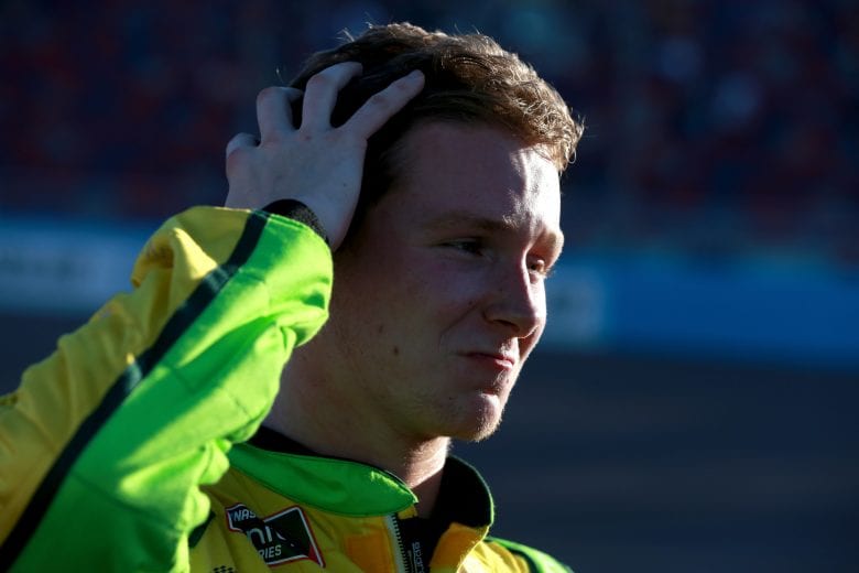 PHOENIX, AZ - NOVEMBER 10:  Matt Tifft, driver of the #2 Go Green Chevrolet, reacts following the conclusion of the NASCAR Xfinity Series Whelen Trusted To Perform 200 at ISM Raceway on November 10, 2018 in Phoenix, Arizona.  (Photo by Sean Gardner/Getty Images) | Getty Images