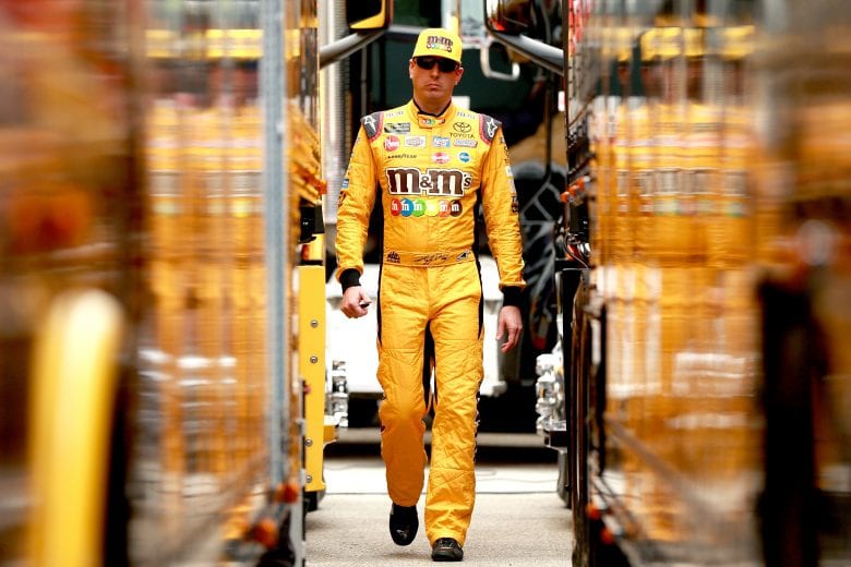 HOMESTEAD, FL - NOVEMBER 16:  Kyle Busch, driver of the #18 M&M's Toyota, walks through the garage area during practice for the Monster Energy NASCAR Cup Series Ford EcoBoost 400 at Homestead-Miami Speedway on November 16, 2018 in Homestead, Florida.  (Photo by Sean Gardner/Getty Images) | Getty Images