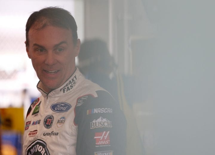 HOMESTEAD, FL - NOVEMBER 16:  Kevin Harvick, driver of the #4 Jimmy John's Ford, stands in the garage area during practice for the Monster Energy NASCAR Cup Series Ford EcoBoost 400 at Homestead-Miami Speedway on November 16, 2018 in Homestead, Florida.  (Photo by Brian Lawdermilk/Getty Images) | Getty Images