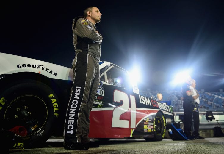 HOMESTEAD, FL - NOVEMBER 16:  Johnny Sauter, driver of the #21 ISM Connect Chevrolet, participates in pre-race ceremonies for the NASCAR Camping World Truck Series Ford EcoBoost 200 at Homestead-Miami Speedway on November 16, 2018 in Homestead, Florida.  (Photo by Jared C. Tilton/Getty Images) | Getty Images