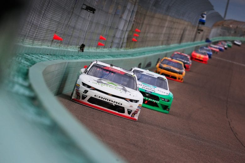 HOMESTEAD, FL - NOVEMBER 17:  Tyler Reddick, driver of the #9 BurgerFi Chevrolet, races during the NASCAR Xfinity Series Ford EcoBoost 300 at Homestead-Miami Speedway on November 17, 2018 in Homestead, Florida.  (Photo by Chris Trotman/Getty Images) | Getty Images