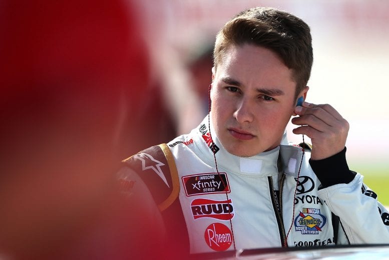 Christopher Bell looks on before the Xfinity Series race at Texas.