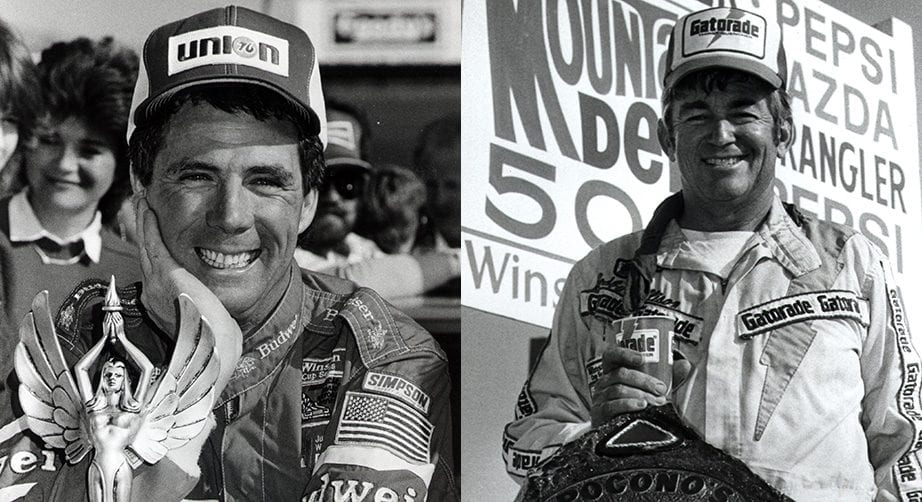 LONG POND, PA - JUNE 6: Allison #88 in victory lane after his close victory at the Van Scoy 500. Allison won by 3 seconds for his third win of his 1982 season. (Photo by: Racing Photo Archives/Getty Images)