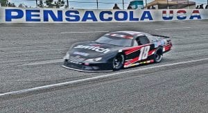 Noah Gragson takes a lap during practice for the 2018 Snowball Derby.