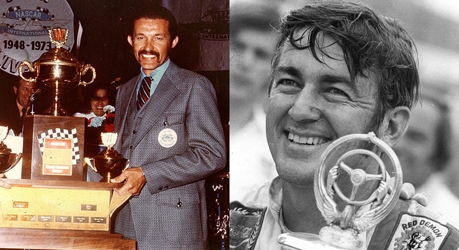 1972: Richard Petty with the 1972 Winston Cup points championship trophy. (Photo by ISC Archives via Getty Images)