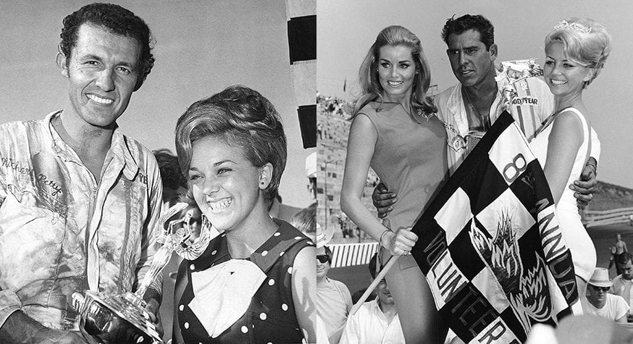 HILLSBORO, NC — September 15, 1968: Richard Petty in victory lane at Orange Speedway after winning the Hillsboro 150 NASCAR Cup race. (Photo by ISC Images