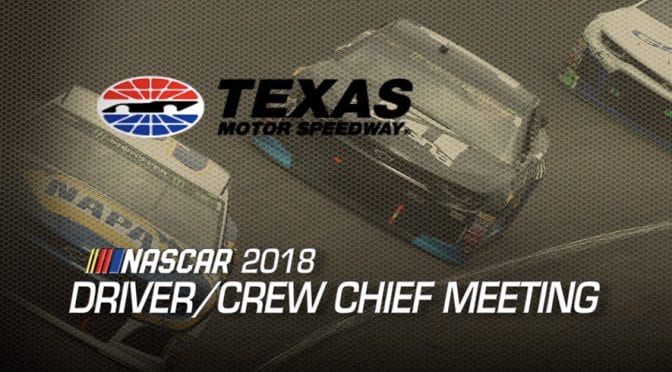 Watch: Driver meeting for Texas playoff race