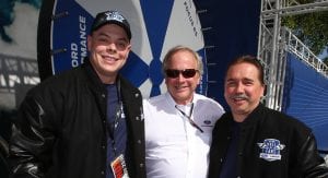 Edsel Ford II poses with Ford Hall of Fans winners Darin Kent (left) and Chester Maszczenski