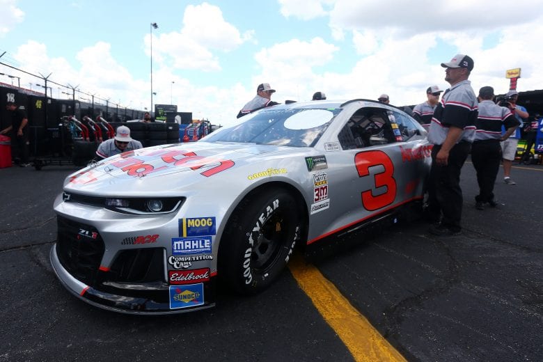 DARLINGTON, SC - AUGUST 31: Crew members push the #3 Dow NORKOOL Chevrolet, driven by Austin Dillon, during practice for the Monster Energy NASCAR Cup Series Bojangles' Southern 500 at Darlington Raceway on August 31, 2018 in Darlington, South Carolina. (Photo by Sarah Crabill/Getty Images) | Getty Images