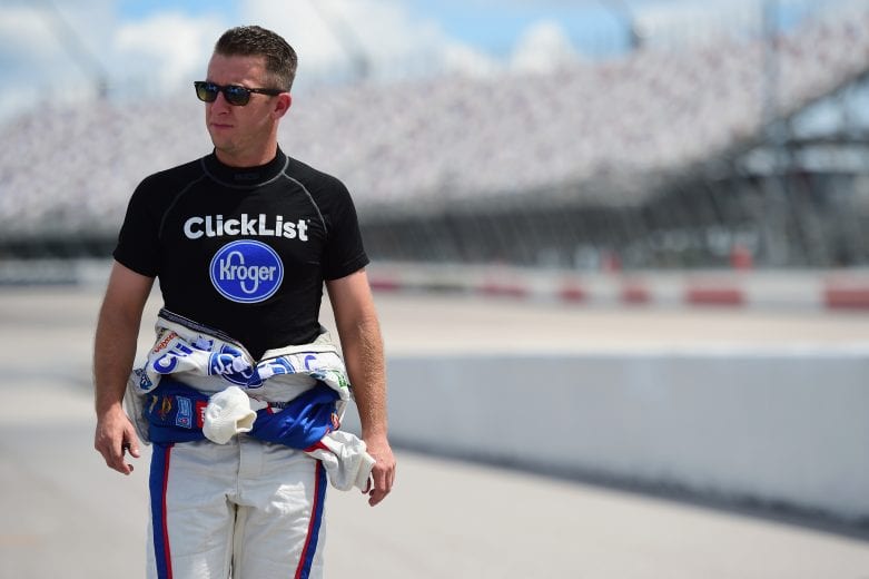 DARLINGTON, SC - SEPTEMBER 01: AJ Allmendinger, driver of the #47 Kroger ClickList Chevrolet, stands on the grid during qualifying for the Monster Energy NASCAR Cup Series Bojangles' Southern 500 at Darlington Raceway on September 1, 2018 in Darlington, South Carolina. (Photo by Jared C. Tilton/Getty Images) | Getty Images