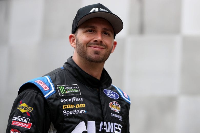 INDIANAPOLIS, IN - SEPTEMBER 09: Matt DiBenedetto, driver of the #32 Anest Iwata Ford, is introduced during the Monster Energy NASCAR Cup Series Big Machine Vodka 400 at the Brickyard at Indianapolis Motor Speedway on September 9, 2018 in Indianapolis, Indiana. (Photo by Sean Gardner/Getty Images) | Getty Images