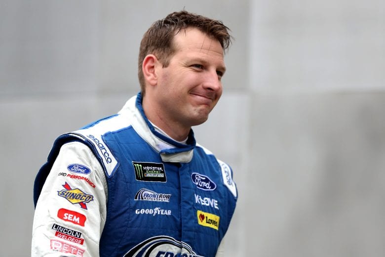 INDIANAPOLIS, IN - SEPTEMBER 09: Michael McDowell, driver of the #34 Race For Riley Ford, during the Monster Energy NASCAR Cup Series Big Machine Vodka 400 at the Brickyard at Indianapolis Motor Speedway on September 9, 2018 in Indianapolis, Indiana. (Photo by Sean Gardner/Getty Images) | Getty Images