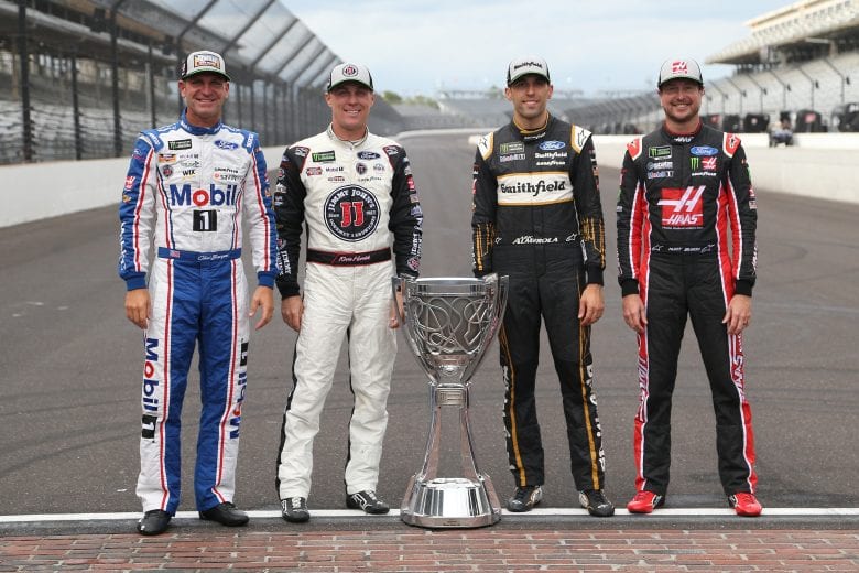 The four drivers of Stewart-Haas Racing