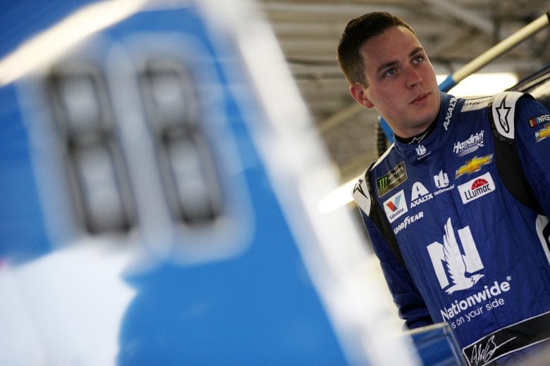 KANSAS CITY, KS - OCTOBER 19: Alex Bowman, driver of the #88 Nationwide Chevrolet, prepares to drive during practice for the Monster Energy NASCAR Cup Series Hollywood Casino 400 at Kansas Speedway on October 19, 2018 in Kansas City, Kansas. (Photo by Chris Graythen/Getty Images) | Getty Images