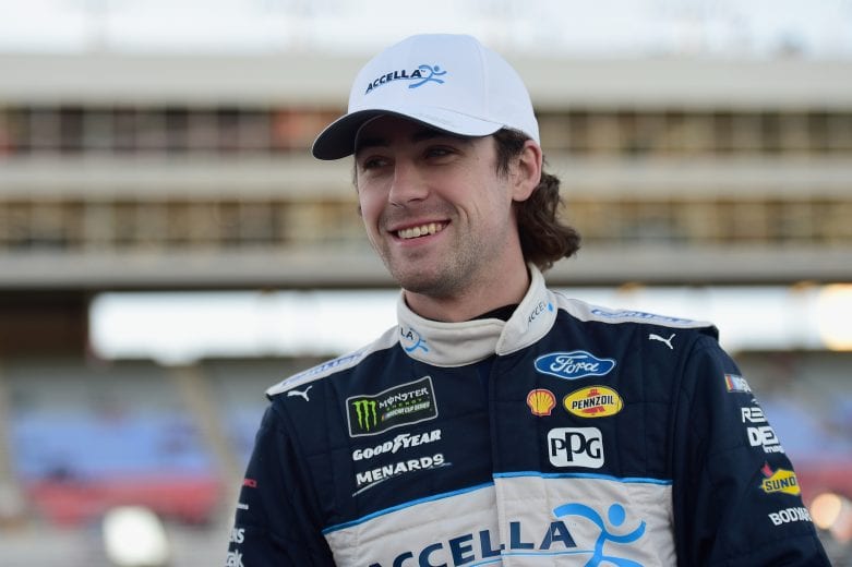 FORT WORTH, TX - NOVEMBER 02: Ryan Blaney, driver of the #12 Accelsla/Carlisle Ford, stands on the grid during qualifying for the Monster Energy NASCAR Cup Series AAA Texas 500 at Texas Motor Speedway on November 2, 2018 in Fort Worth, Texas. (Photo by Jared C. Tilton/Getty Images) | Getty Images