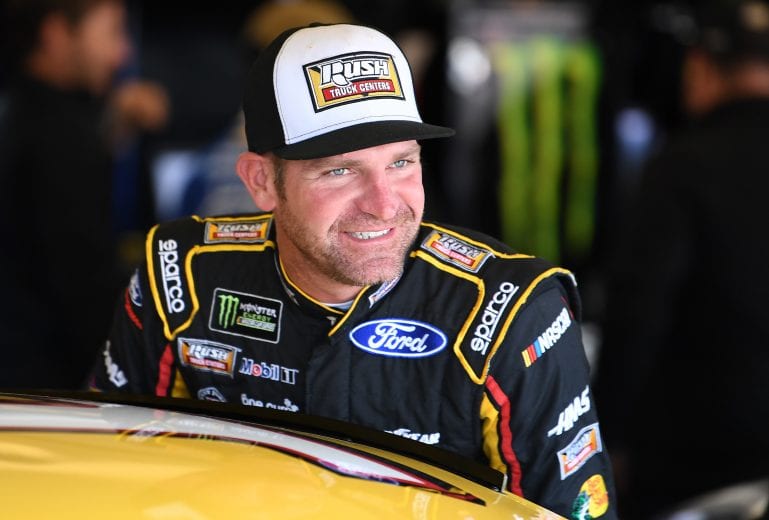 FORT WORTH, TX - NOVEMBER 03: Clint Bowyer, driver of the #14 Rush Truck Centers/Mobil Delvac 1 Ford, climbs into his car during practice for the Monster Energy NASCAR Cup Series AAA Texas 500 at Texas Motor Speedway on November 3, 2018 in Fort Worth, Texas. (Photo by Josh Hedges/Getty Images) | Getty Images