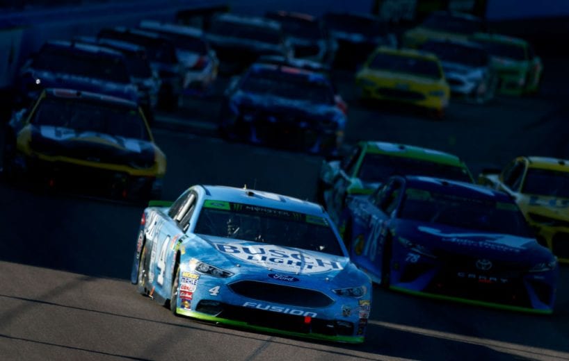PHOENIX, AZ - NOVEMBER 11:  Kevin Harvick, driver of the #4 Busch Light Ford, leads a pack of cars during the Monster Energy NASCAR Cup Series Can-Am 500 at ISM Raceway on November 11, 2018 in Phoenix, Arizona.  (Photo by Jonathan Ferrey/Getty Images) | Getty Images