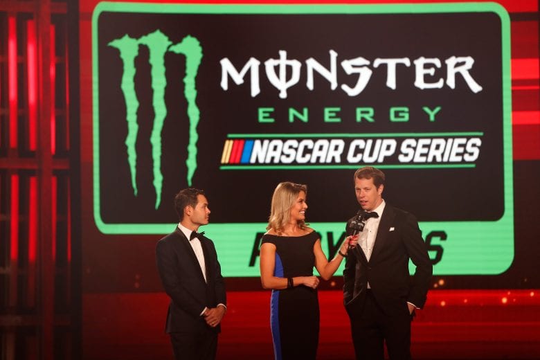 LAS VEGAS, NV - NOVEMBER 29: Kyle Larson and Brad Keselowski attend the Monster Energy NASCAR Cup Series Awards Celebration at the Wynn Las Vegas on November 29, 2018 in Las Vegas, Nevada. (Photo by Brian Lawdermilk/Getty Images) | Getty Images