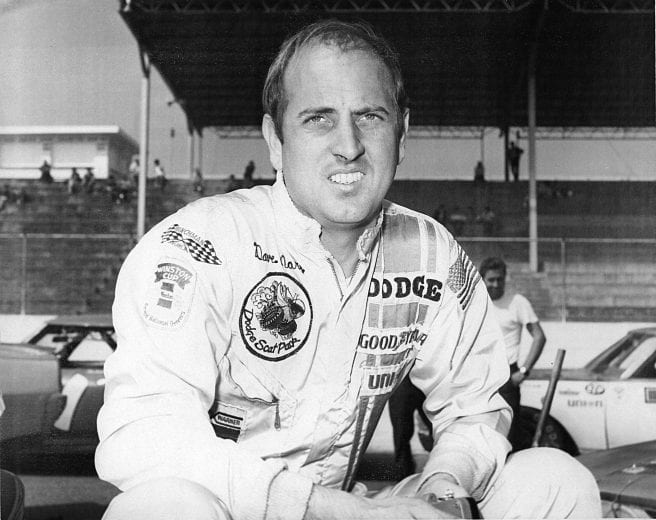 MARTINSVILLE, VA — 1970s: NASCAR Cup driver Dave Marcis before a race at Martinsville Speedway. Marcis ran on the Cup circuit from 1968 through 2002, and the first of his five career wins came at Martinsville in 1975. (Photo by ISC Images & Archives via Getty Images)