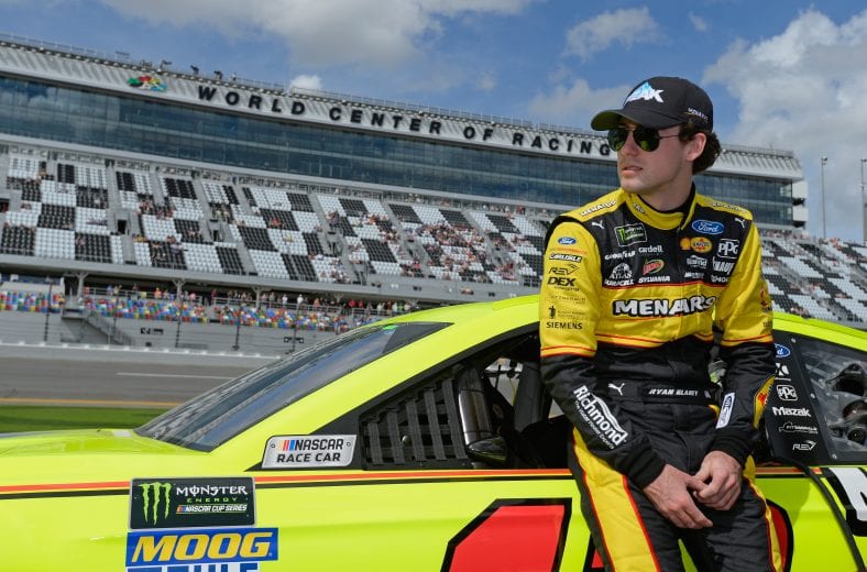 DAYTONA BEACH, FL - FEBRUARY 11:  Ryan Blaney, driver of the #12 Menards/Peak Ford, stands by his car during qualifying for the Monster Energy NASCAR Cup Series Daytona 500 at Daytona International Speedway on February 11, 2018 in Daytona Beach, Florida.  (Photo by Robert Laberge/Getty Images) | Getty Images