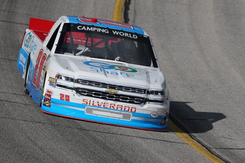HAMPTON, GA - FEBRUARY 23: Austin Dillon, driver of the #20 Go Share Chevrolet, practices for the NASCAR Camping World Truck Series Active Pest Control 200 at Atlanta Motor Speedway on February 23, 2018 in Hampton, Georgia. (Photo by Brian Lawdermilk/Getty Images) | Getty Images